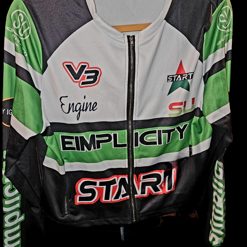 Green and Black Racing Jacket